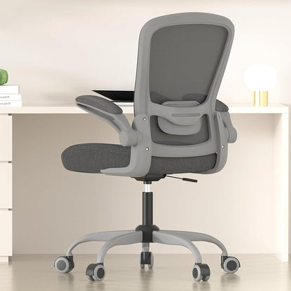 Mimoglad Office Chair, Ergonomic Desk Chair with Adjustable Lumbar Support, High Back Mesh Computer Chair with Flip-up Armrests-BIFMA Passed Task Chairs, Executive Chair for Home Office