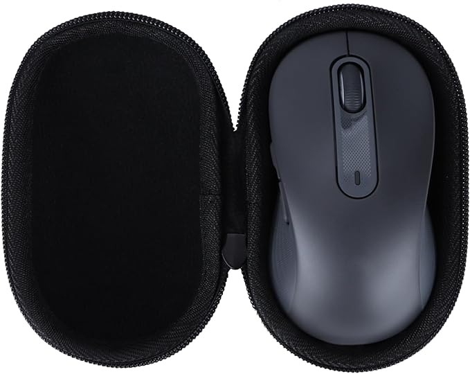 Lebakort Storage Case Compatible with Logitech Signature M650 L / M550 L Full Size Mouse (Black Case)