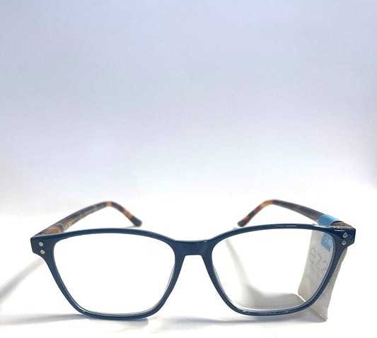 Foster Grant EZ2C2103 Reading Glasses blue Havana square +2.00