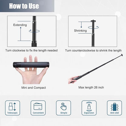 JCWINY Webcam Stand, 28 Inch Web Cam Stand for Desk, Adjustable Webcam Mount Camera Stand for Logitech Webcam C922 C930e C920S C920 C615 C960 C920x BRIO 4K NexiGo N60 and Others