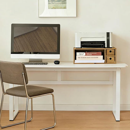 KIRIGEN Printer Stand with Storage Drawer and Cable Management for Desk Document Paper Organizer for Home Office DYJG-DBR