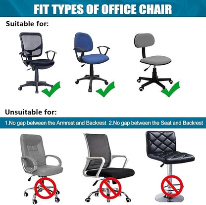 Smiry Printed Office Computer Chair Seat Covers, Stretch Fit Universal Desk Rotating Chair Cover Washable Removable Seat Cushion Protectors - Sage Gray