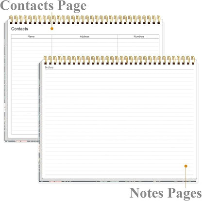 Weekly Productivity Planner - 8.5" x 11" Dashboard Desk Notepad Has 6 Focus Areas to List Tasks for Goals, Projects, Clients, Academic or Meal-Organize Your Daily Work Efficiently, 54 Weeks, Flower-D