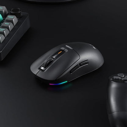 LTC GM024 Tri-Mode Wireless Gaming Mouse, 59g Ultra-Light Ergonomic Gaming Mouse 2.4Ghz/BT/Wired, 6-Level DPI 8000 Max, 1000Hz, 5 Programmable Buttons, Pro Software