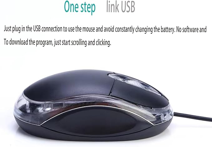 Guiheng Wired Mini Optical Mouse Computer Mouse Ergonomic Mouse with USB Mouse for Laptop PC Desktop mice Compatible with Windows Linux Mac fit for Office Business Home,Kids