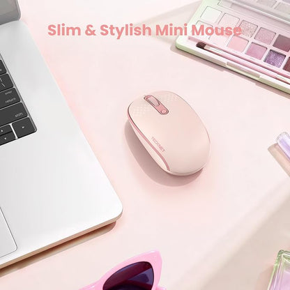 TECKNET Wireless Mouse,Bluetooth Mouse (BT5.3/5.0 & 2.4G) with USB Receiver Silent Optical Computer Mice，Wide Compatibility
