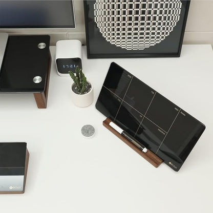 Desktop Black Glass Weekly Planner Dry Erase Whiteboard with Detachable Wood Stand,Small Portable Week Calendar to Do List White Board 12x6 for Office, Home, Schools, Marker&Eraser Included, Yeoux | Detachable Wood Stand, Small Portable, Week Calendar ...