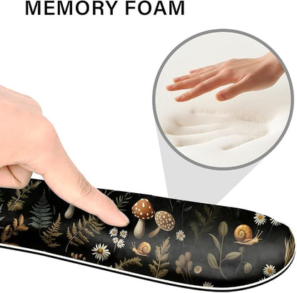 Desk Pad and Keyboard Wrist Rest, Large Mouse Pad + Keyboard Pad+Mouse Wrist Support, Non-Slip Desk Mat Protector for Office, Home 31.5×11.8 Inches Mushroom