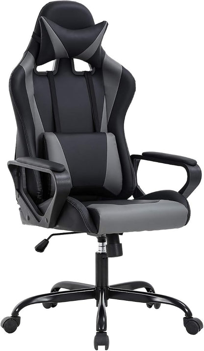 BestOffice PC Gaming Chair Ergonomic Office Chair Cheap Desk Chair Executive Task Computer Chair Back Support Modern Executive Adjustable Arms Rolling Swivel Chair for Women, Men