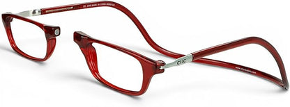 Clic Adjustable Front Connect Reader, 1.25 Strength, Red Frame