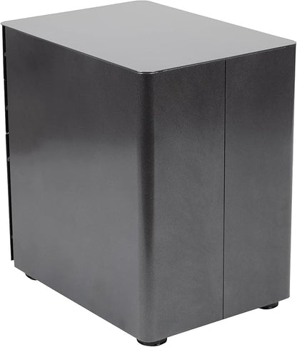 Flash Furniture Warner Modern 3-Drawer Mobile Locking Filing Cabinet with Anti-Tilt Mechanism and Hanging Drawer for Legal & Letter Files, Black
