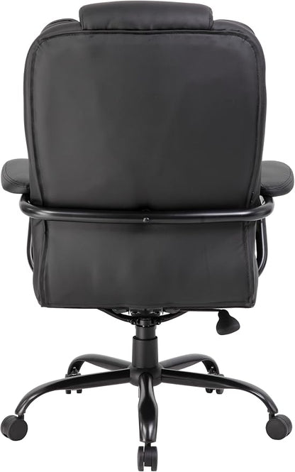 Boss Office Products Heavy Duty Executive Chair with 350lbs Weight Capacity in Black