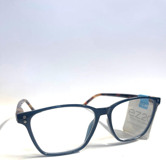 Foster Grant EZ2C2103 Reading Glasses blue Havana square +2.00