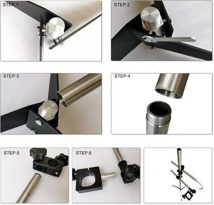 v4ink Universal Stainless Steel Adjustable Stand Bracktet Freestanding Holder Bentsai Handheld Inkjet Printer to Use on Conveyor Belt Assemble Line Production Line