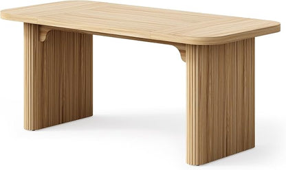 LITTLE TREE 62-Inch Home Office Computer Desk, Large Writing Desk with Textured Double Base, 5 ft Conference Meeting Seminar Table for Office
