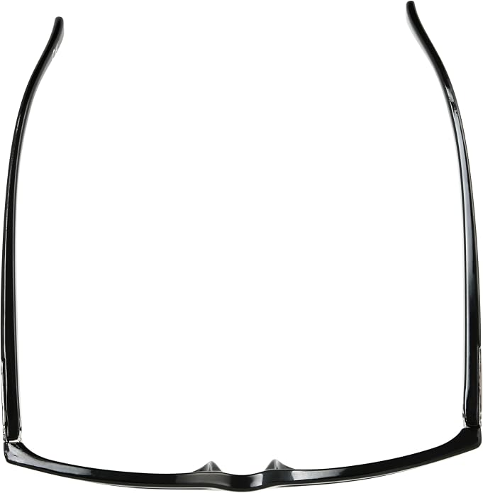 Foster Grant Men's Boston Rectangular Reading Glasses, Black/Transparent, 54 mm