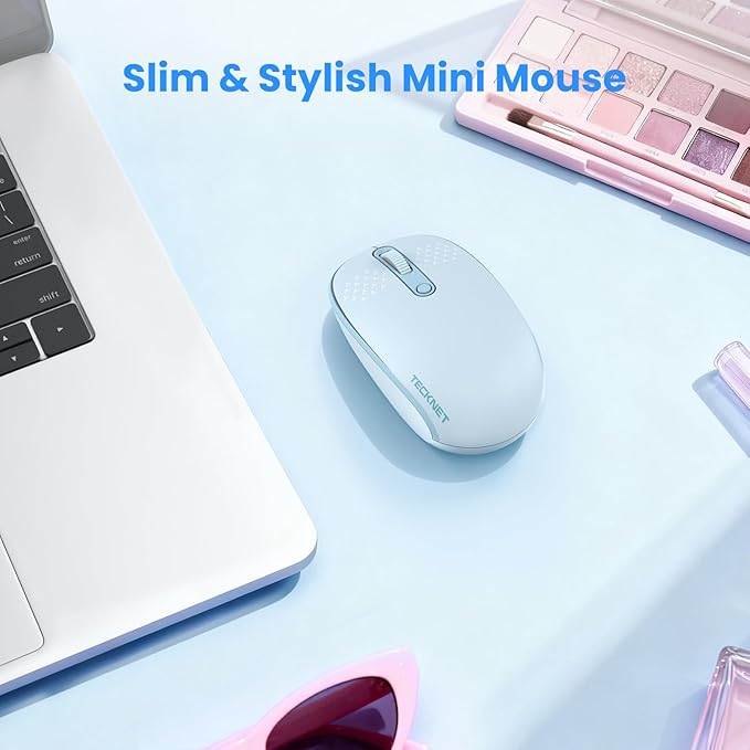 TECKNET Wireless Mouse,Bluetooth Mouse (BT5.3/5.0 & 2.4G) with USB Receiver Silent Optical Computer Mice，Wide Compatibility