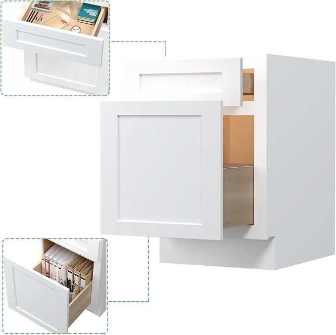ROOMTEC 2 Drawer File Cabinet with Soft-Close Design, Under Desk Filing Cabinets for Home Office, RTA Small Office File Cabinets for Storage and Organization
