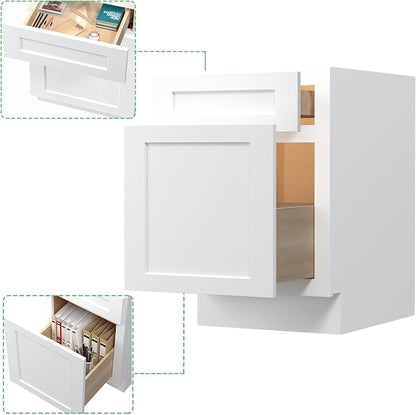 ROOMTEC 2 Drawer File Cabinet with Soft-Close Design, Under Desk Filing Cabinets for Home Office, RTA Small Office File Cabinets for Storage and Organization
