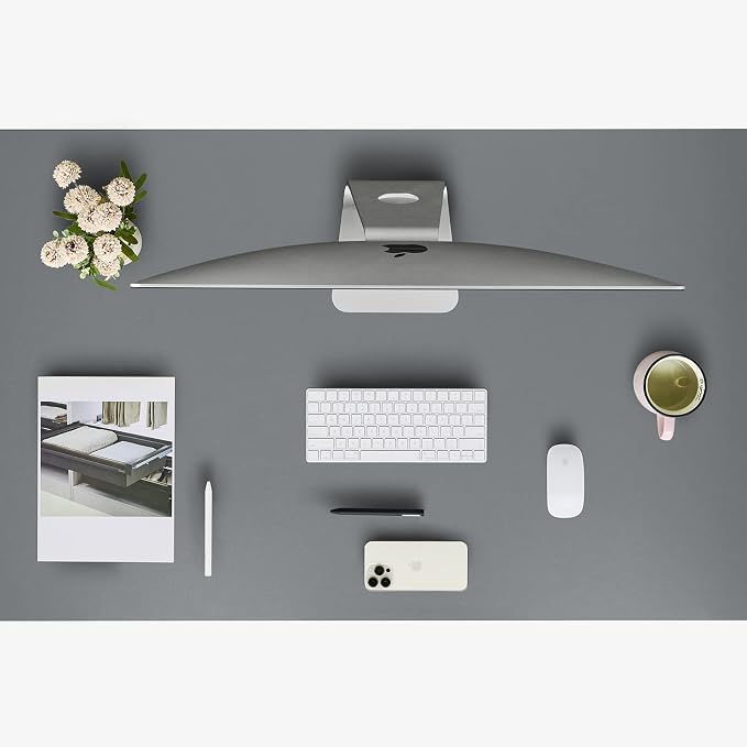 Kaboon 36x20 inch Table Top Universal, Solid One-Piece Desktop, Reversible Melamine Countertop, Double Desks, L-Desk DIY, Gray