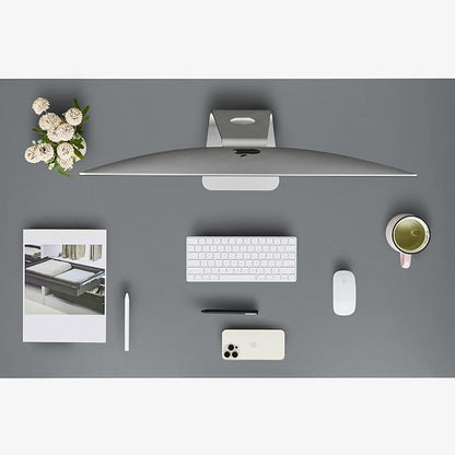 Kaboon Universal Tabletop 55x27.5 in Silver Grey, Melamine Table Tops One-Piece Sit Stand Desk Top, Home and Commercial use