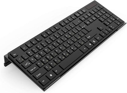 KOTEMON Acrylic Tilted Computer Keyboard Stand for Ergonomic Typing, Keyboard Tray Holder with Silicone Non-Slip Case, Black