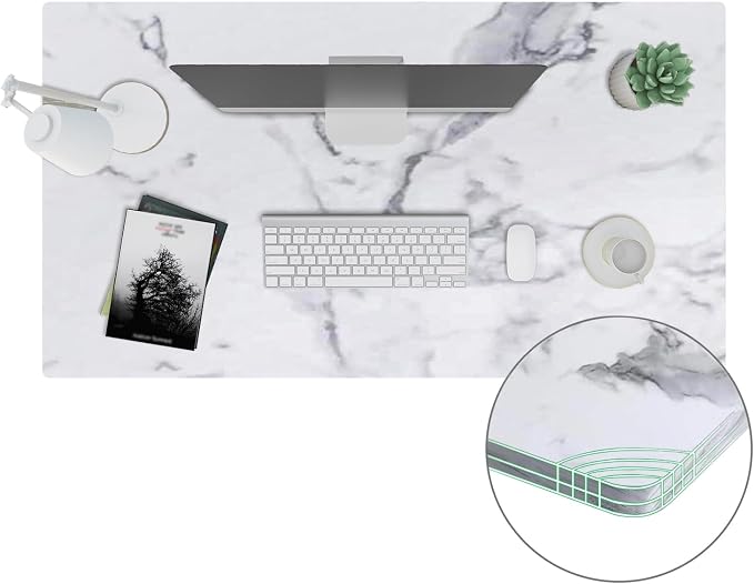 SANODESK Whole-Piece Particle Board Table Top for Standing Desk and Home Office Desk DIY, 55x28x1 Inch Marble Grey Desk Top