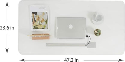 ApexDesk 47" Computer Desk, Modern Simple Style Desk for Home Office, Study Student Writing Desk - White