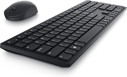 Dell Advanced Wireless Keyboard and Mouse – KM520 - Wireless, 2.4 GHz Interface, USB Wireless Receiver, Volume, Mute Hot Keys, 3 Mouse Buttons, US English, 1 Year Limited Warranty - Black