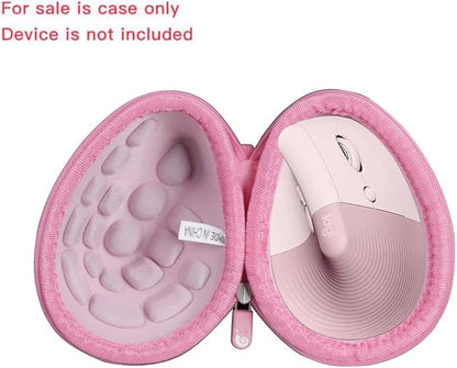 Hermitshell Hard Travel Case for Logitech Lift Vertical Ergonomic Mouse (Pink, Case for Right-Handed Mouse)