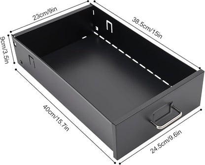 3 Drawer File Cabinet with Lock, Metal Vertical Filing Cabinets for Home Office Organizer Rolling File Cabinet with Lock and Wheels Under Desk Storage Cabinet (Black)
