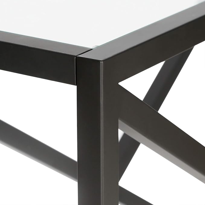 Calix 42'' Wide Rectangular Console Table in Blackened Bronze