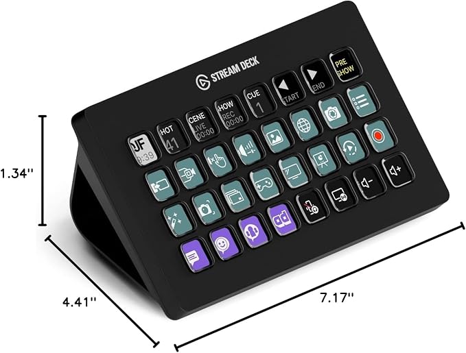 Elgato Stream Deck XL Advanced Studio Controller, 32 Keys | Instantly trigger unlimited actions, Powerful integrations, Visual feedback, Custom icon packs, Works with Mac and PC