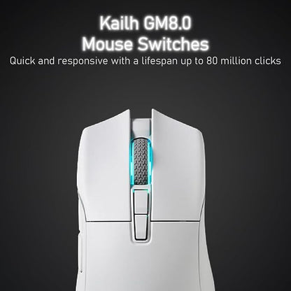 i-rocks iRocks IRM31R RGB Backlight, Wireless Lightweight Gaming Mouse, Tri-Mode Connection, Kailh GM8.0 Mouse Switches, Advanced PixArt PAW3395 Optical Sensor, Resolution Up to 26,000 DPI - White