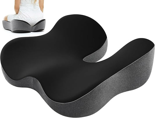 Dreamer Car Seat Cushion for Tailbone & Sciatica Pain Relief | Certified & Ergonomist-Designed,Tapered Front Edge Reduces Thigh Pressure,Wide Memory Foam for Office Chair, Car, Wheelchair
