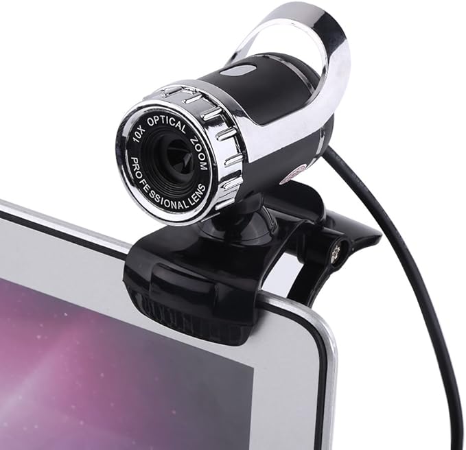 ZJchao Pro Webcam USB 2.0 12M, Audio & Video Accessories Anti-Haarausfall Pixels Clip-on Web Camera 360° Rotating Built-in Microphone for PC Widescreen Video Calling Desktop