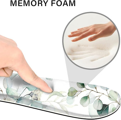 Desk Pad and Keyboard Wrist Rest, Large Mouse Pad + Keyboard Pad+Mouse Wrist Support, Non-Slip Desk Mat Protector for Office, Home 31.5×11.8 Inches Cute Flowers