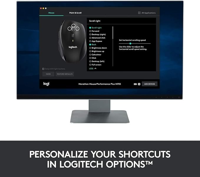 Logitech M705 Wireless Marathon Mouse (Renewed)