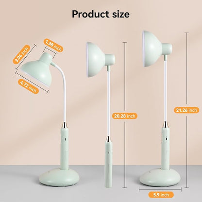 VAVOFO Wireless Touch Control Desk Lamp 6781-2700-7000K Color Temperature, 700LM, Eye-Caring LED Desk Light with USB-C Charging, Adjustable Brightness, 360° Gooseneck, 2.5hrs Wireless Use (Green)
