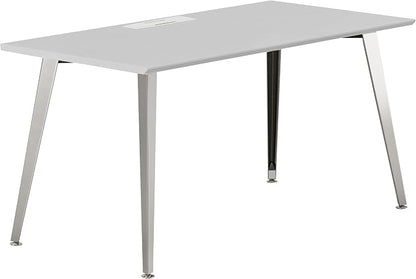 Branch Office Desk - Modern Home Office Desk - Efficient Cable Management and Fast Assembly - Compact Workstation for Home or Apartment - 48” Fog Top - Mirror Base