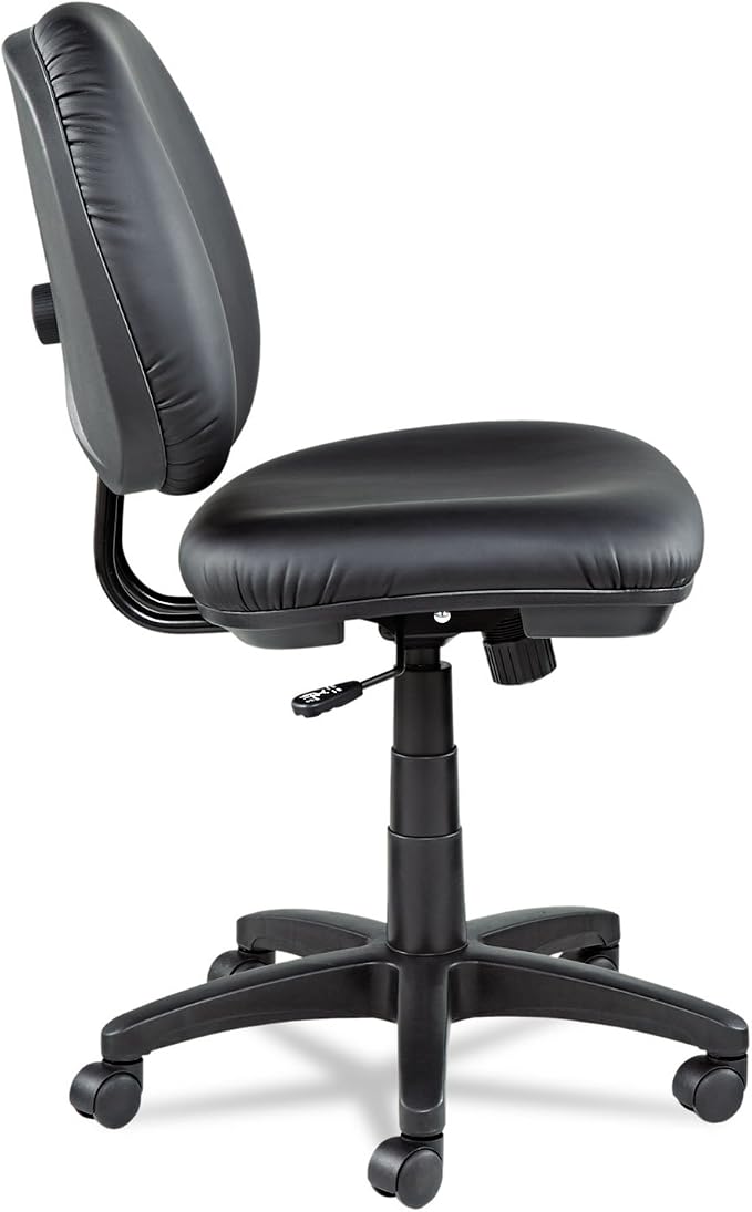 Alera IN4819 Interval Series Swivel/Tilt Task Chair, Leather, Black