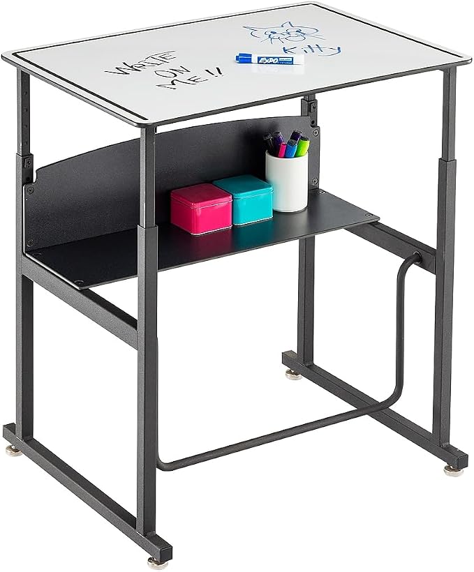 Safco Alphabetter Desk, 28" x 20", Gray Classroom and Home School Desk