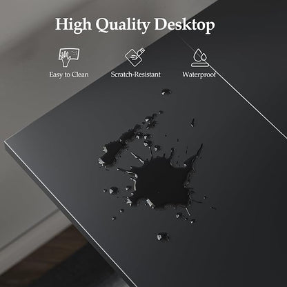 Klicelor 40 Inch Electric Standing Desk, Height Adjustable Office Desk, Sit Stand Up Computer Desk with Memory Preset, Two-Piece Desktop, Black