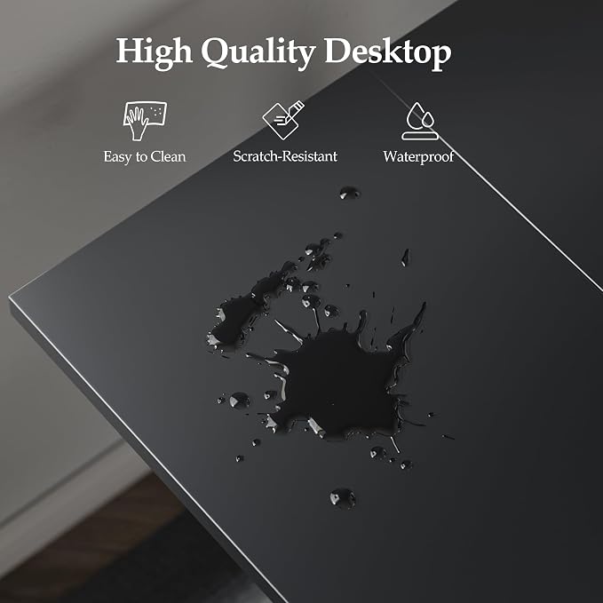 Klicelor 63 Inch Large Electric Standing Desk, Height Adjustable Office Desk, Sit Stand Up Computer Gaming Desk with Memory Preset, Three-Piece Desktop, Black