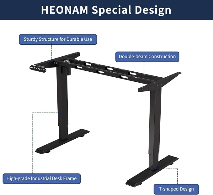 48 Inch Electric Standing Desk with USB Charging Port, Height Adjustable Sit Stand Desk with Memory Presets, Spacious Desktop and Sturdy Metal Frame for Home Office
