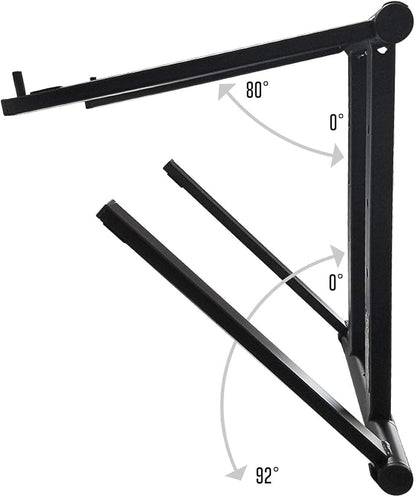 AXA AXCESSABLES DJ Laptop Stand with Travel Bag | Portable Foldable Aluminum Laptop Stand for Laptops up to 15 inches and 20lbs | No Assembly Required, Includes Carrying Bag