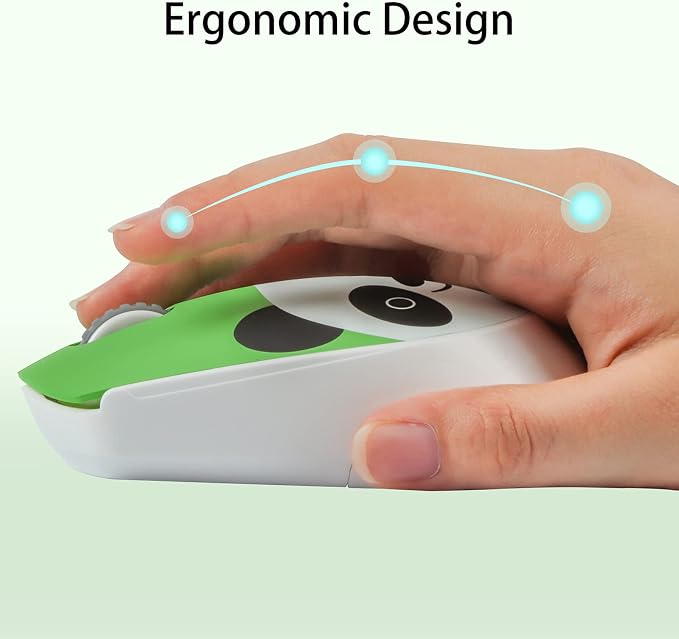 Panada 2.4GHz Wireless Cute Silent Portable Optical Mouse - 3 Adjustable DPI for Laptop, Desktop PC