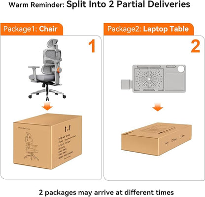 Newtral Office Chair Ergonomic - Home Office Desk Chair, Back Pain Chair with Auto-Following Lumbar Support, 4D Armrest, Seat Depth and Height Adjustable