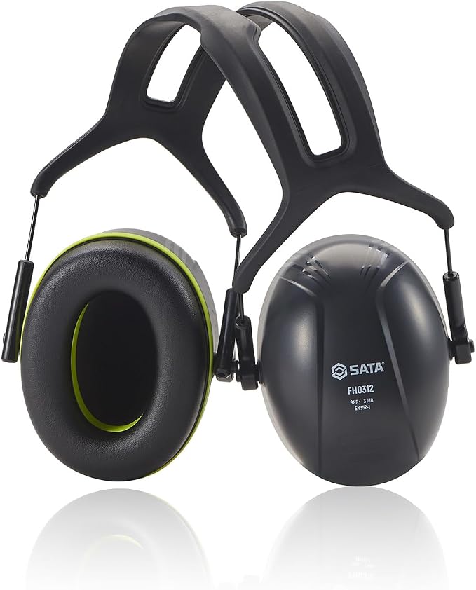SATA NRR 31dB Hearing Protection Ear Muffs, SNR 37dB Noise Cancelling Headphones, Adjustable Safety Hearing Protector for Gun Shooters, Construction, Mowing
