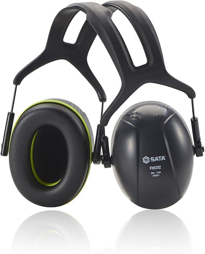 SATA NRR 31dB Hearing Protection Ear Muffs, SNR 37dB Noise Cancelling Headphones, Adjustable Safety Hearing Protector for Gun Shooters, Construction, Mowing